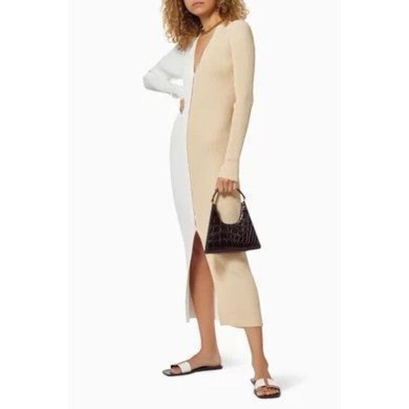NWT STAUD Shoko Colorblock Body-Con Sweaterdress Size S $165 - Picture 2 of 10